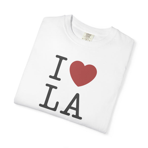 I ❤️ LA Unisex Garment-Dyed T-Shirt - Perfect for Tourists and Locals